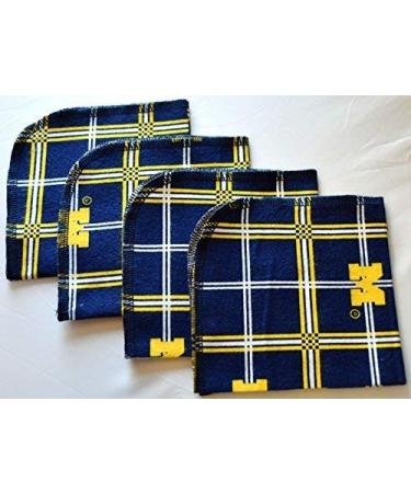 Set of 5 Wolverines Fan Printed Flannel Paperless Towels - 12x12 Inches, 1 Ply - Buy Online on GoSupps.com
