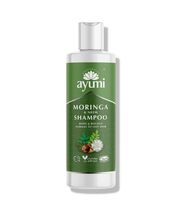 Ayumi Moringa & Neem Shampoo | Anti-Dandruff Shampoo | Tea Tree Shampoo | Bio-Active Botanical Extracts of Shikakai Amla Bhringaraj & Vitamin B5 | For Itchy & Oily Hair | 8.8 Fl Oz. 8.8 Fl Oz (Pack of 1)
