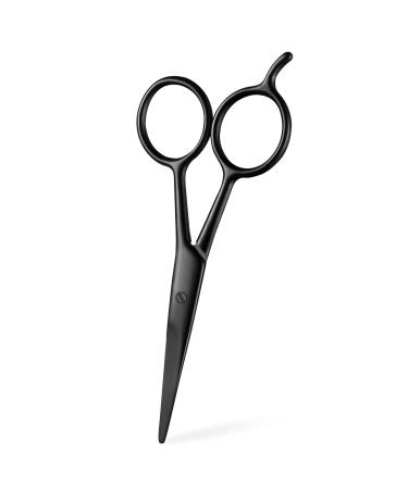 Beard Scissors, Stainless Steel Scissors for Trimming, Cutting Beard, Mustache, Eyebrow, Nose Hair by HAWATOUR, Black