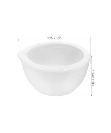 60MM Porcelain Mortar and Pestle Set with Pour Spout - Ceramic Pill Crusher for Easy Medication Grinding - Buy Online on GoSupps.com