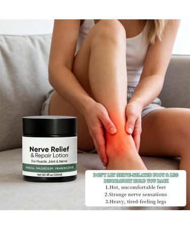 POLAR HAIR Nerve Relief Cream with Arnica Daily Comfort & Nourishing Lotion for Hands Feet Knees Neck & Back with Magnesium Cream Formula 3.5 oz (1 Pack) - Buy Online on GoSupps.com