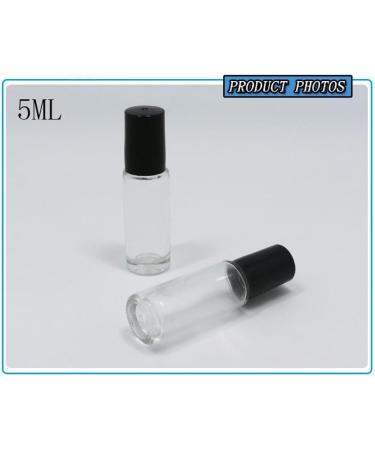 6 Pieces 5ml Transparent Empty Rollers for Essential Oil - Glass Bottles with Stainless Steel Roll Balls for Perfume Makeup & Cosmetics - International Shipping - Buy Online on GoSupps.com