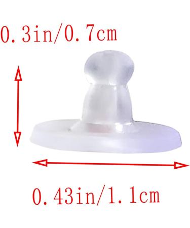 Clear Silicone Earring Backs - Safety Clutch Ear Locking Stopper (Pack of 100) - Buy Online on GoSupps.com