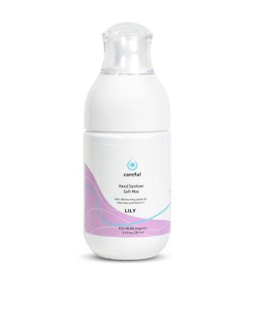 Careful Lily-Scented Alcohol-Based Soft Hand Sanitizer Spray Refreshing real Orange based scent Cleansing Moisturizing For Sensitive Skin & Travel 3.4 fl. oz(100 mL)