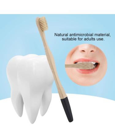 Eco-Friendly Bamboo Toothbrush | Soft Bristle Sustainable Oral Care for Adults | Khaki Color - Buy Online on GoSupps.com