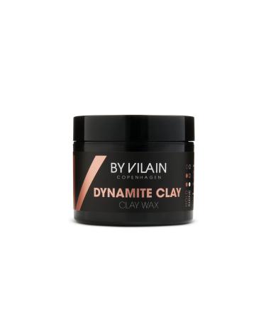 By Vilain Dynamite Clay - Professional Hair Styling Wax Super Strong Hold  Matte Finish For All Hair Types Molding Sculpting Pomade Easy to Style for Fullness & Texture Smoothing & Slick Paste 65ml 2.2 Ounce (Pack of 1)