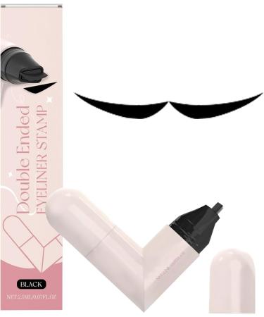 Pochoir Aileron de Maquillage | Tampon Aile Coin de l' il avec Double Pointe pour Maquillage | Cosm tiques en Gel hoir Quotidien pour Trajets Re Black - Buy Online on GoSupps.com