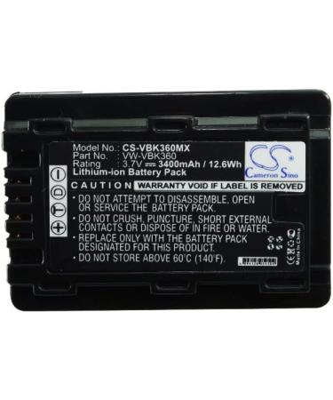 Buy SPANN Battery Replacement for Panasonic HC-V10 HC-V100 HC-V500 HDC-HS60K High Capacity VW-VBK360 3.7V | Fast International Shipping - Buy Online on GoSupps.com