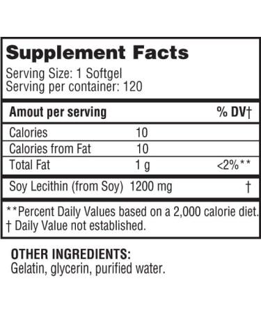 HEALTH LFE Lecithin 1200mg High Potency 120 Softgels Natural Combination of Essential Fatty Acids to Support Brain & Nerve Function- Lecithin Food Grade 1200mg per Serving Dietary Supplement - Buy Online on GoSupps.com