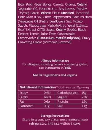 Earl s Kitchen Caribbean Rum and Peppercorn Cooking Sauce For Home Cooking For Steaks Venison Grilled dishes (370g jar) - Buy Online on GoSupps.com