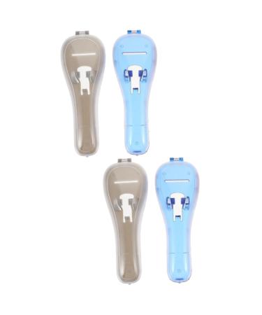 Beaupretty 4 pieces of razor storage box holder for bare shaver razor holder Storing case for razor plastic crazier Men Electric shells STK protective cover travel universal- 16.5x6x3.5cmx2PCs