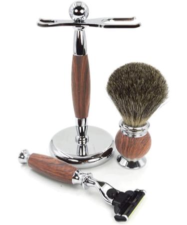 BGGIWY Men's Razor Brush Set - Stylish Hair Removal & Shaving Brush with Metal Handle (9.5x15cm Silver) - Perfect Grooming Tool for Men - Buy Online on GoSupps.com
