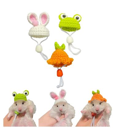 Nopikku 3Pcs Tiny Top Hats for Small Animals Like Hamsters Rats Snakes Lizards Guinea Pigs Clothes Costume Accessories for Holiday Party
