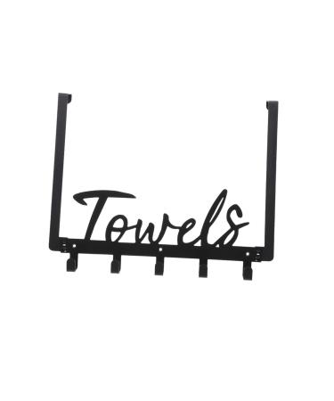 GLEAVI 1 Set Home Rear for of Hanger Punch- Clothing Door Over Iron Punch Towel The Rack Hook 37.5x26.3x4.5cm Black