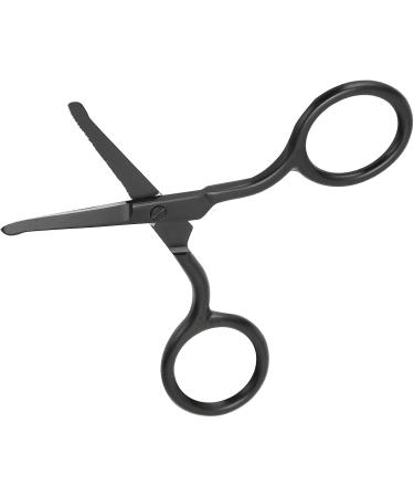 Nose Hair Scissors - Rounded Tip Stainless Steel Trimmer for Eyebrows & Beard Grooming - Easy Grip Design - Buy Online on GoSupps.com