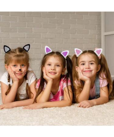 16 Pcs Cat Ears Hair Clips for Girls - Animal Hair Pins for Toddlers - Glitter Cat Themed Accessories - Kids Halloween Costume Party Supplies - Buy Online on GoSupps.com