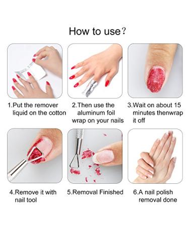 ECBASKET Nail Polish Remover Gel Soak Off Foils - 250pcs with Cotton Pads | Nail Gel Remover Tool - Buy Online on GoSupps.com