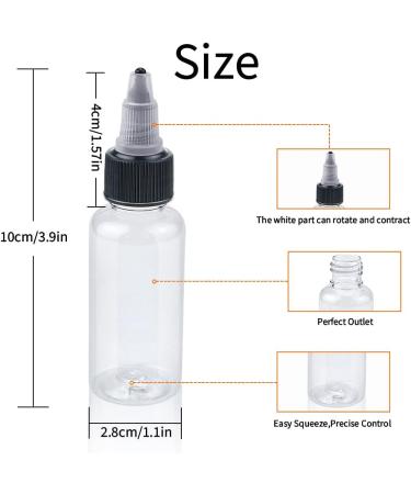 Buy ISUSSPack of 40 Transparent 30ml Refillable Squeeze Bottles - Empty Plastic Bottles with Black Screw Caps for Travel & DIY - International Shipping Available - Buy Online on GoSupps.com