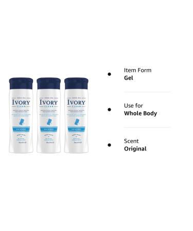 Ivory Original Body Wash - 12 oz, 3 Pack - Gentle and Hydrating Formula - Buy Online on GoSupps.com