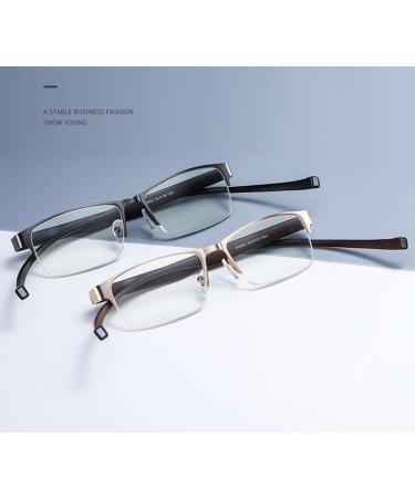 Half-Frame Foldable Magnetic Closure Blue Light Filter Reading Glasses for Men & Women - Anti-Blue Computer Glasses Gray 4.0x - Buy Online on GoSupps.com