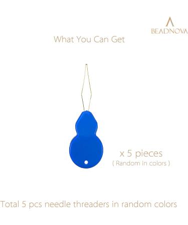 BEADNOVA Plastic Embroidery Needle Threader Tool- 5pcs Wire Loop Sewing Needle Threader for Hand Sewing, Cross Stitch, Craft, Knitting, Quilting (Mix Colors) - Buy Online on GoSupps.com