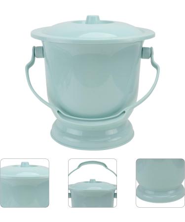 Portable Toilet Urinal Spittoon Chamber Pot Potty Plastics Bedpan Urine Bucket Bottle with Lid for Household Adults Pregnant (Color : Sky-Blue Size : 25.5x25.5cm) 25.5x25.5cm Sky-blue - Buy Online on GoSupps.com