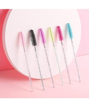 300 Pcs Eyelash Wands Disposable - Thick Spoolie Mascara Brush for Lashes & Eyebrow Makeup - Buy Online on GoSupps.com