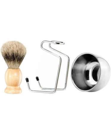 Fomiyes Men's Razor Tool Set - 2 Sets Beard Cleaning Tools Wooden Shaving Brush & Bowl Essential Grooming Kit for Perfect Beard Care - Buy Online on GoSupps.com