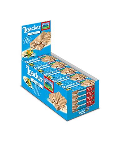 DORRI Dorri - Loacker wafers Tortina hazelnut wafers Gardena hazelnut wafers classic Italian biscuits natural ingredients light snack (vanilla wafers bulk (25 x 45 g))