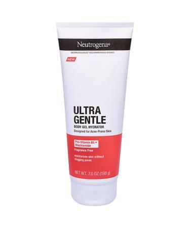 Neutrogena Ultra Gentle Body Gel Hydrator with Pro-Vitamin B5 & Niacinamide Designed for Acne-Prone & Oily Skin Body Gel Cream Moisturizes Without Clogging Pores Fragrance-Free 7.0 oz 7 Ounce (Pack of 1)