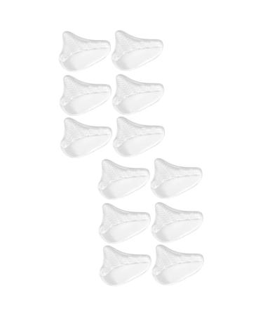 Gatuida 6 Pairs Forefoot Pad Dancer Pad of Foot Cushion Arch Cushion Pad Bunion Pads Wedge Pillow of Foot Pad Orthotics Stick Insoles Floor Mat Non-Slip White