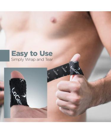 Logest 4 Pack Weightlifting Tape - Thumb Tape for Fingers Wrists Palms - 1.5-Inch Grip Tape for Deadlifting Rock Climbing Crossfit Equipment (Black/White) - Buy Online on GoSupps.com