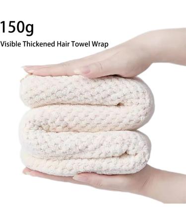 ACMYCH Thickened Hair Towel Wrap - Microfiber Drying Towel with Button for Fast Drying - Dry Hair Hat & Bath Cap - Avocado Green & Light Brown - Buy Online on GoSupps.com