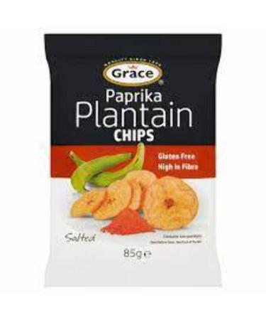 Grace Plantain Chips Paprika 85g Box of 9-Fd