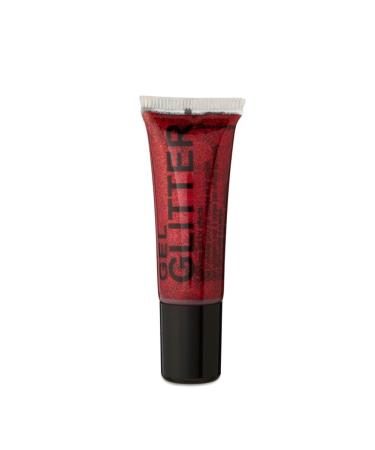 Gel Glitter Red. Sparkling Glitter for your face & body with fine nib applicator