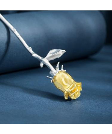 HangErFeng Silver Hairpin Hanfu Accessories Rose Hair Stick 606 - Buy Online on GoSupps.com