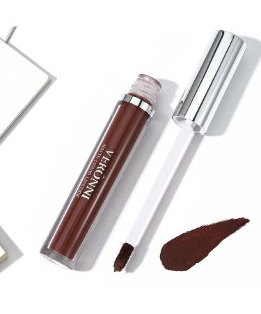 Kisshine Matte Brown Lip Gloss - Long Lasting Liquid Lipstick for Women and Girls | Waterproof Velvet Lip Glaze (Brown 11#) - Buy Online on GoSupps.com