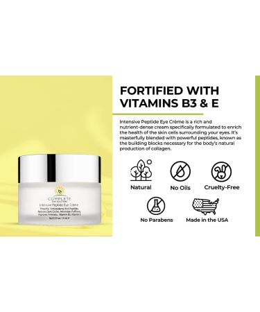 Intensive Peptide Eye Cream by Complete Skin Solutions | Brighten & Hydrate Eyes - Buy Online on GoSupps.com