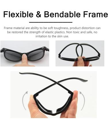 iNszkoos Flexible Polarized Baby Sunglasses | UV 400 Protection | Adjustable Strap | Soft Silicone Frame | For 0-48 Months Boys and Girls | Blue - Buy Online on GoSupps.com