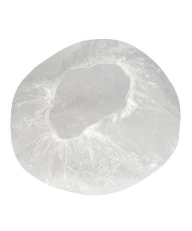 La Tartelette 30 Pieces Clear Disposable Plastic Shower Caps Large Elastic Bath Cap for Women Spa   Home Use  Hotel and Hair Salon