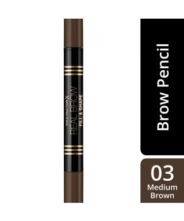 Max Factor Real Brow Fill & Shape Pencil - 03 Medium Brown (10g) | International Shipping Available - Buy Online on GoSupps.com