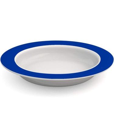 Ornamin 20 cm Blue Melamine Plate with Sloped Base (Model 902) | Non-Slip Plate Guard for Easy Eating - Buy Online on GoSupps.com