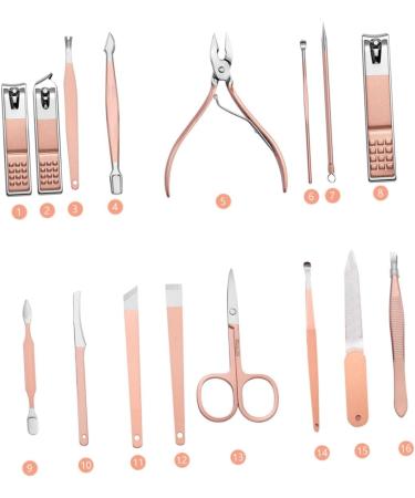 32 Pieces Nail File Manicure Tool Nail Tools Kit Cuticle Pusher Toenail Trimmer Nail Cutter Nail Clippers Pedicure Clippers Nail Set Travel - Buy Online on GoSupps.com