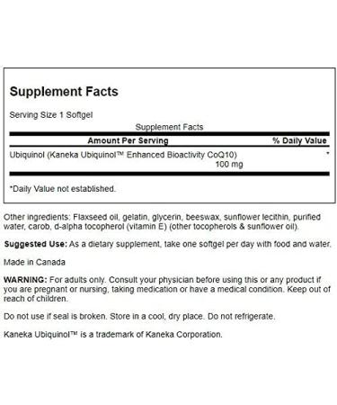 Swanson Ubiquinol 100mg - 120 Softgels | Premium Antioxidant for Heart Health | International Shipping Available - Buy Online on GoSupps.com