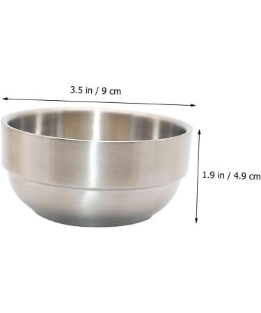 Minkissy Foam Dishwasher Soap Cream Bowl for Men - Stainless Steel Shaving Tool Box 9x9x4.9cm - Ideal for Beard Care & Pigment Mixing - Buy Online on GoSupps.com