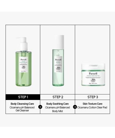 Parnell Cicamanu pH Balanced Body Wash 13.5 Fl Oz | Salicylic Acid LHA Cica HA Ceramide | Mild Soothing Cleanser for Back Acne Bacne & Sensitive Troubled Skin - Buy Online on GoSupps.com