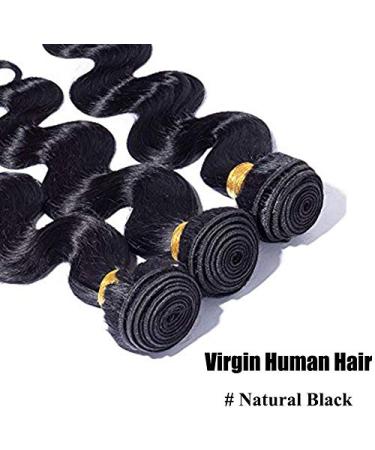 100% Unprocessed Brazilian Body Wave Hair Bundles - Virgin Black Extensions 20 | Shop Now! - Buy Online on GoSupps.com
