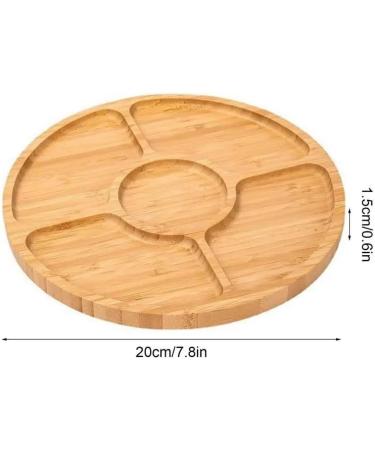 TINGSHC BKSYOFU Divided Serving Trays Fruit Tray with 5 Compartments Round Serving Tray for Party Dishes Snacks Dried Fruits - Buy Online on GoSupps.com