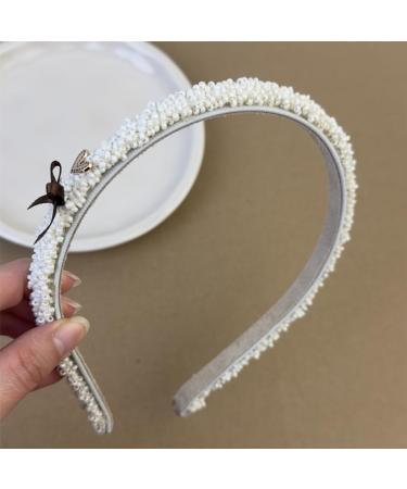 JSGHGDF Hair Claw Clip Hairband Hair Jaw Clamps Cute Hair Catch Brown w Ribbon Barrettes Beaded Hairpin for Girl - Buy Online on GoSupps.com