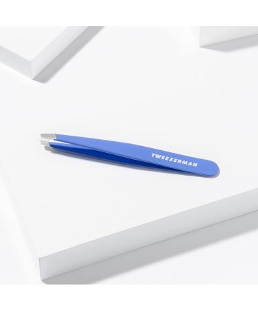 Tweezerman Stainless Steel Slant Tweezer - Lapis Blue Eyebrow Tweezers for Women and Men - Buy Online on GoSupps.com